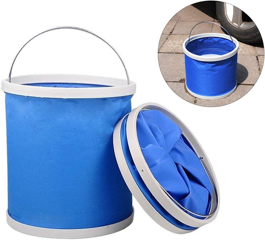 Yijueled Car Bucket Round Bucket Folding Bucket Wash Basin
