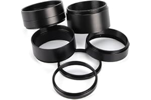 Telescope Adapter Ring Kit, M42x0.75mm Thread Lens Extension Tubes Various Sizes for Replacement