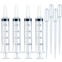 4 Pack 20mL Syringes for Lip Gloss Making Supplies