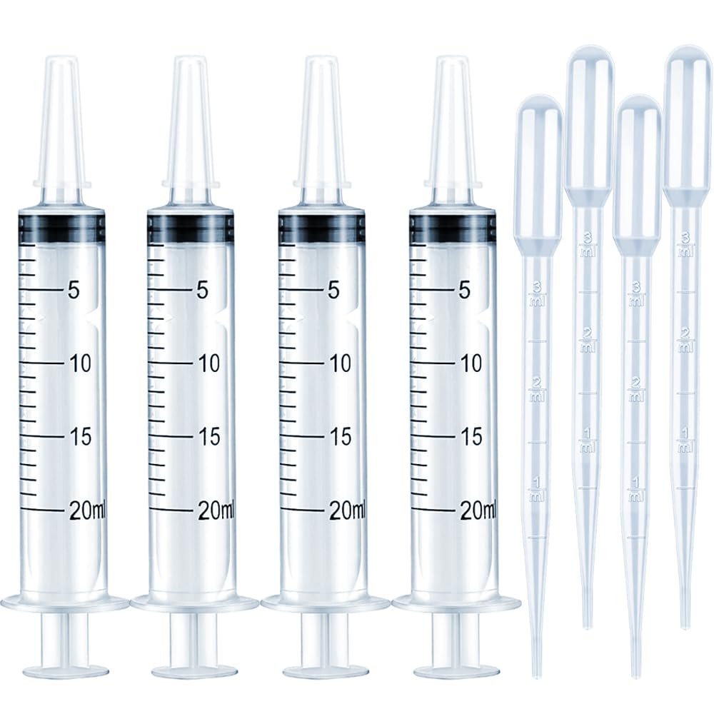 4 Pack 20mL Syringes for Lip Gloss Making Supplies