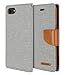 GOOSPERY Canvas Wallet Designed for iPhone SE 3(2022) / iPhone 7,8 / iPhone SE(2020) Wallet Case,Denim Fabric Design [3 Card Slots & 1 Side Pocket] [Standing Feature] - Gray