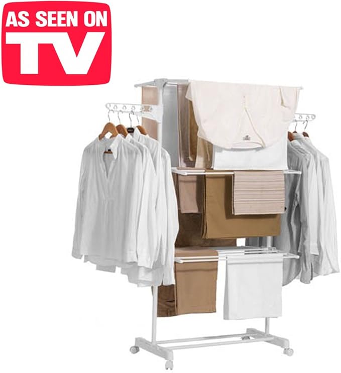 The original Maxi Compact! Indoor tower airer XL with 21 folding bars