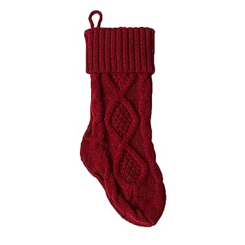 Amazon Com Universalgoods Christmas Stocking Chunky Knit Stocking