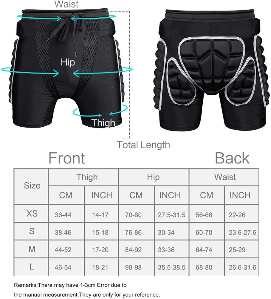 Protection Hip 3D Padded Protective Shorts for Snowboard Skate and Ski: Clothing