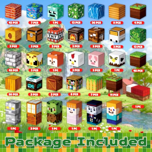 Annexfun 300 PCS Magnetic Blocks - Magnetic Building Blocks, Stacking Magnets for Kids, Sensory Toy for STEM Montessori Sensory Toys for Kids 3+ Boys and Girls Easter Christmas Birthday Gifts