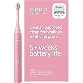ORDO Lite Sonic Toothbrush, Electric Toothbrushes with 35,000 Pulses Per Min, Dual Modes, Over 5 Weeks Battery, Smart Timer, Waterproof, USB C, Petal