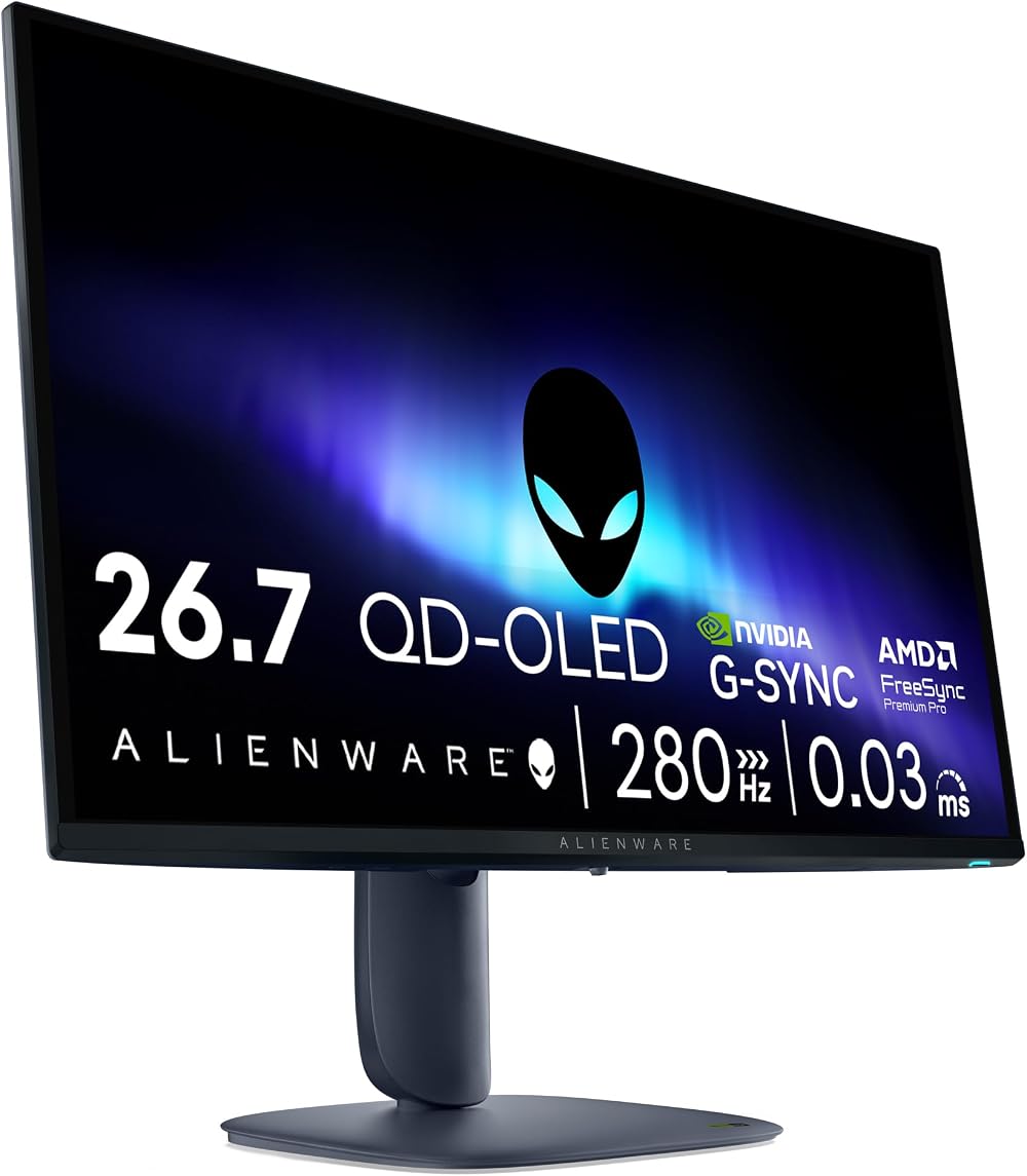 Alienware AW2725D 27 Gaming Monitor QD-OLED 280Hz 0.03ms HDR True Black 400