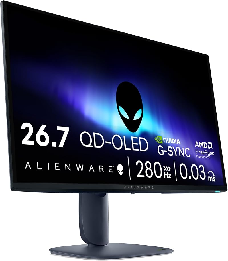 Alienware AW2725D 27 Gaming Monitor QD-OLED 280Hz 0.03ms HDR True Black 400