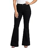 roswear Bell Bottom Jeans for Women High Waist Stretchy Flare Jeans Denim Trousers Pants