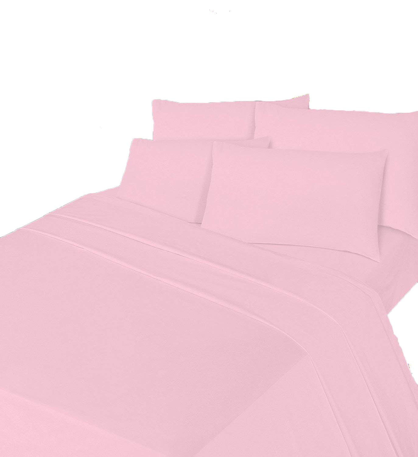 Comfy Nights Brushed Cotton Flannelette Flat Sheet Or Pillow Pair, Single - Pink