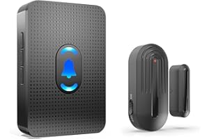 DAYTECH Door Chime, Door Sensor Chime for Business When Entering, Wireless Entry Alert Buzzer for Home Security with 5 Volume