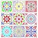 48 Pieces Mandala Stencils Mandala Painting Templates for DIY Painting Art Projects Wood Glass Fabric Metal Walls, 6 x 6 Inches, 3.5 x 3.5 Inches