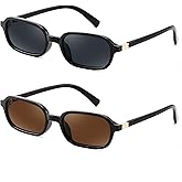 FEISEDY Retro Rectangular Sunglasses for Women Men 90s Small Vintage Fashion Square Sunnies B0282