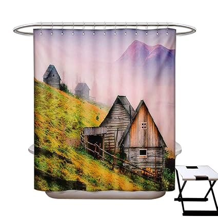Amazon Com Blountdecor Rustic Shower Curtain Customized Nature