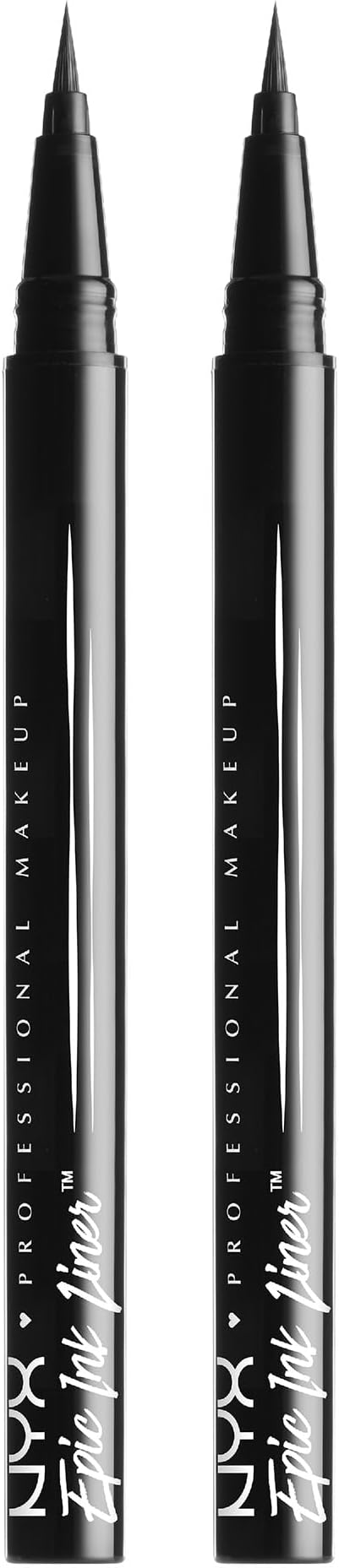 NYX Epic Ink Liner Black 2 Pack Waterproof Felt Tip Vegan Formula