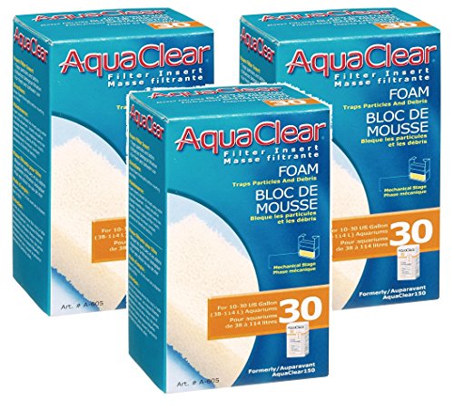 (3 Pack) AquaClear 30 Foam Filter Inserts