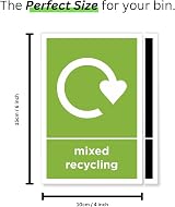 Viro Display Recycling General Waste Stickers 10 Pack 100x150mm Waterproof UV view 3