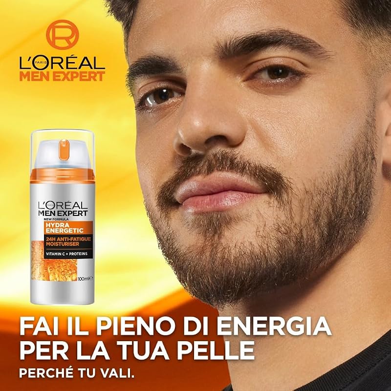 L'Oréal Paris Men Expert Hydra Energetic Crema Anti-Fatica, 100 ml