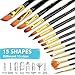 Acrylic Paint Brush Set of 15 – Best Oil Watercolor Gouache Paint Brushes - Face Body Paint Brushes Kit - Artist Brush Set - Art Paint Brushes - Paintbrushes for Kids Beginners Teens Men Women Adults