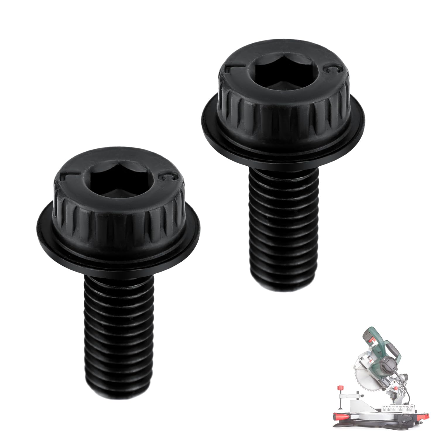 2pcs Miter Saw Blade Bolts, N600011 Miter Saw Blade Bolt Replacement Miter Saw Accessories Bolts Compatible with Miter Saw Model Series