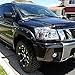 AKKON - For Nissan Titan Armanda Chrome Clear Dual Halo Projector LED Headlights Front Lamps Replacement Pair