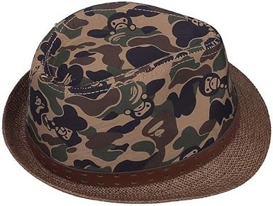 short brim camo hat