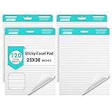 SHARBDA Lined Sticky Easel Pad, 25 in x 30 in,Flip