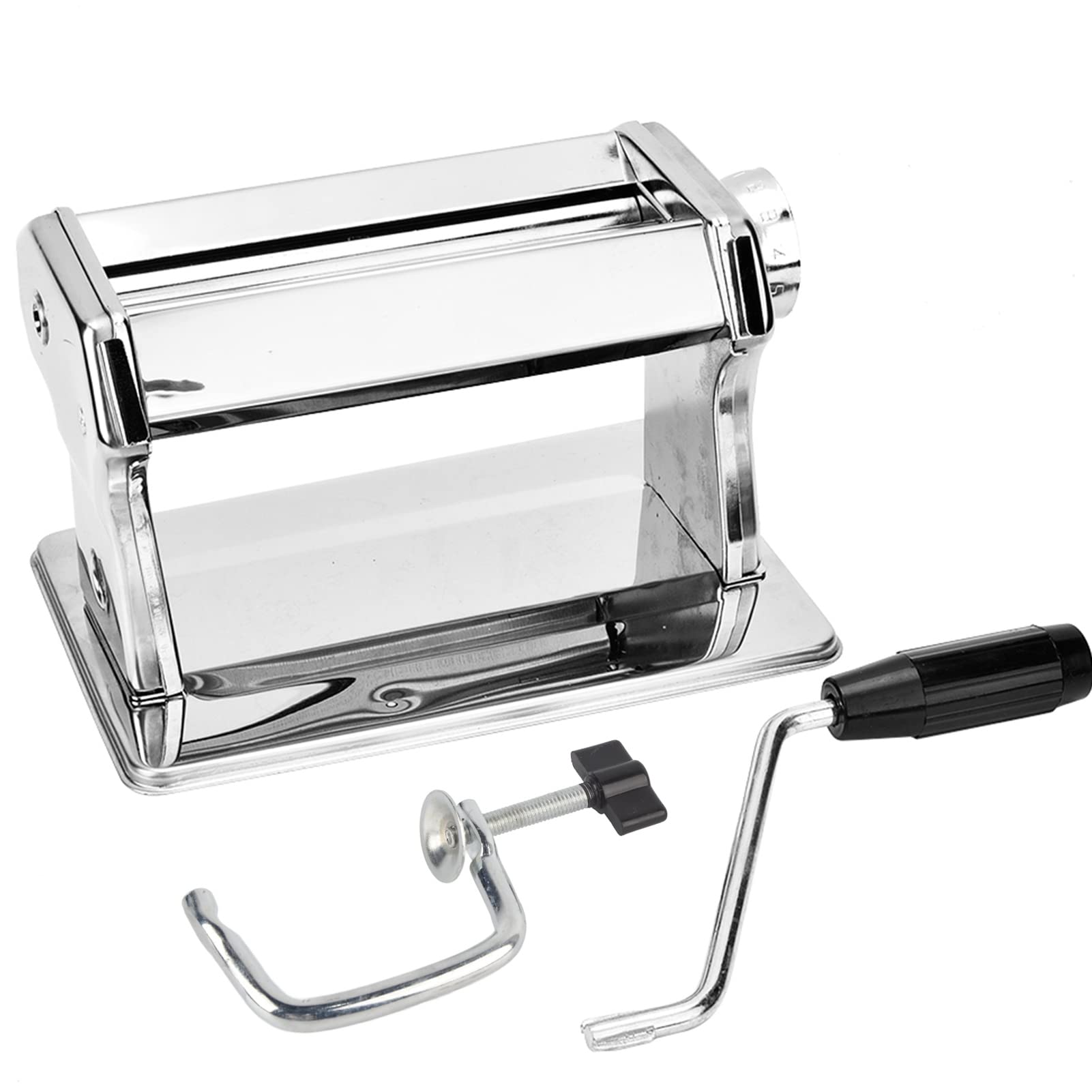 Polymer Clay Press Machine, Hand Crank Polymer Clay Roller Clay Conditioning Machine Clay Extruder Tool, Handmade Clay Rolling Machine for DIY Craft, 6 Thickness, 15cm Wide Roller