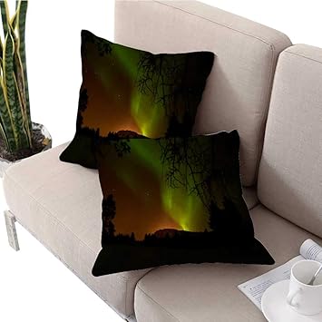 Amazon Com Longbuyer Cushion Cover Northern Lights Aurora
