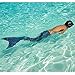 Fin Fun Mermaid Tail Only, Reinforced Tips, NO Monofin, Barracuda Black, Size Adult XS