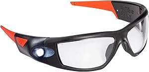 Coast SPG500 Rechargeable Lighted LED Safety Glasses with Built-In Bulls-Eye Spot Beam