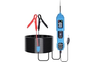 Acteam Automotive Test Light 3.5-36V DC Circuit Tester, with LCD Digital Light&Illuminating Lights, Dual Color Polarity Indicate Light Bidirectional Voltage Tester Fuse Tester Electric Tool