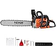 VEVOR Gas Chainsaw 58CC 2-Cycle Gasoline Powered Chainsaw 20 Inch Handheld Cordless Petrol Chain Saws For Forest, Wood, Garden and Farm Cutting Use