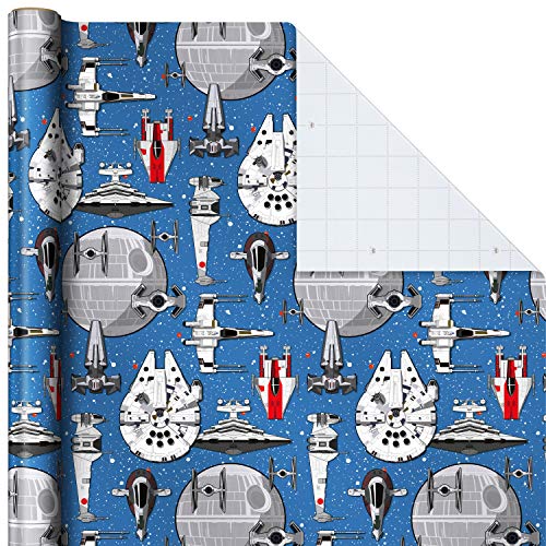Hallmark Star Wars Wrapping Paper with Cut Lines on Reverse (3Pack 60