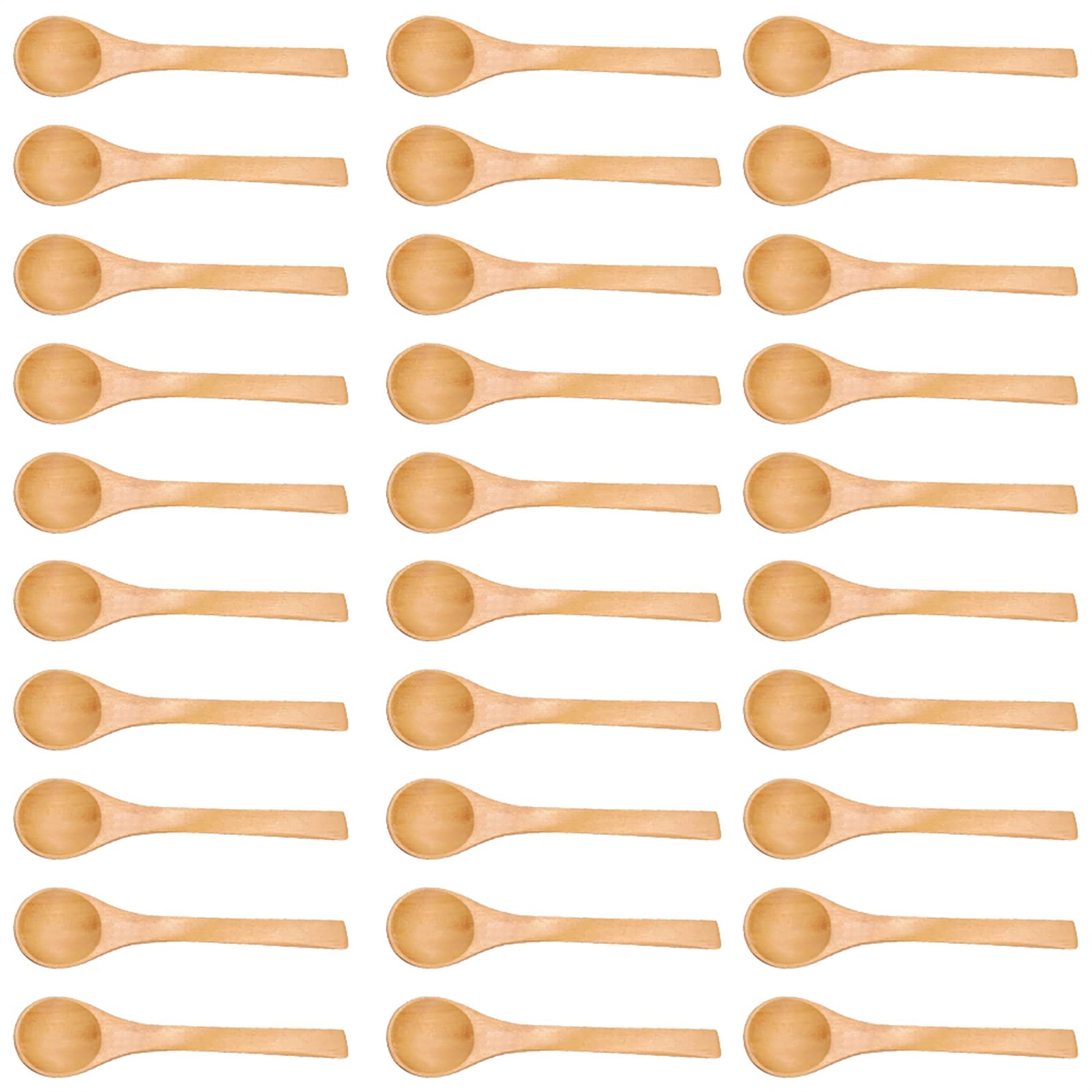 30pcs Condiments Salt Spoons Wooden Cooking Ladles Mini Wooden Spoons