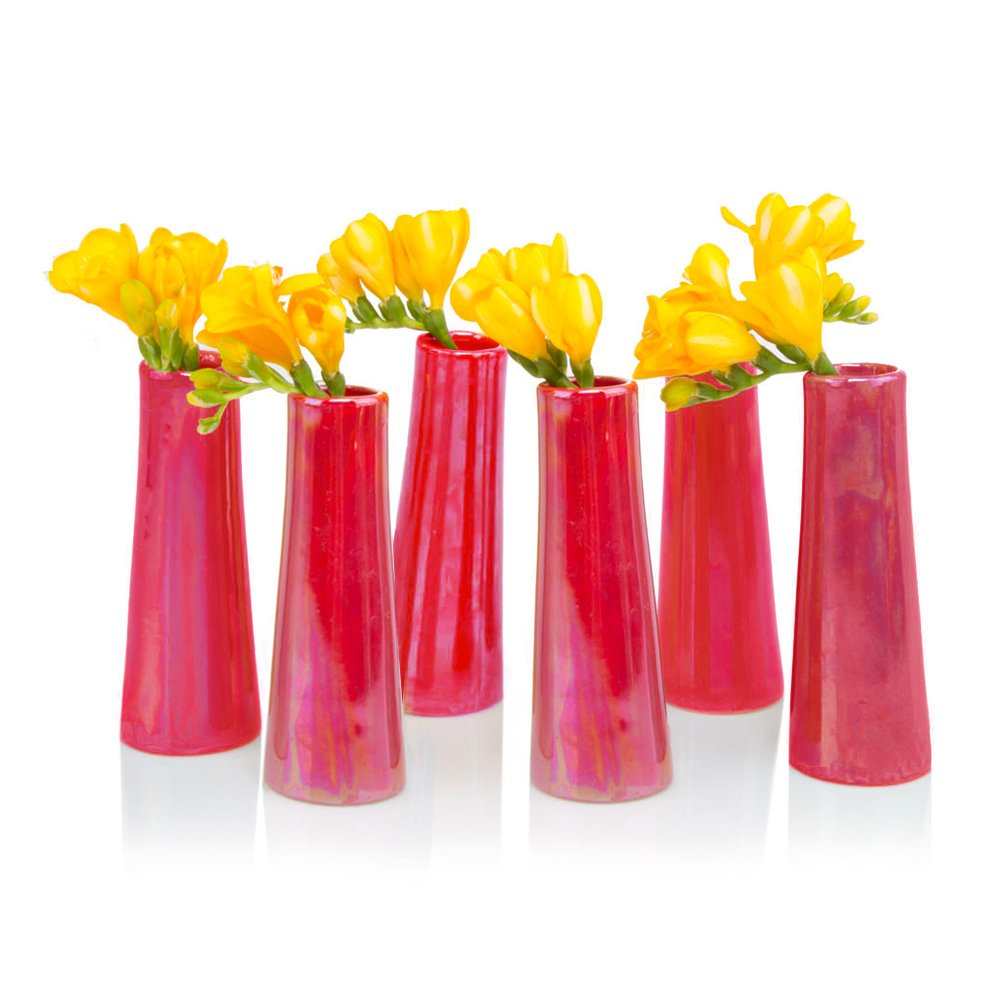 Chive Galaxy Small Cylinder Ceramic Bud Flower Vase Unique