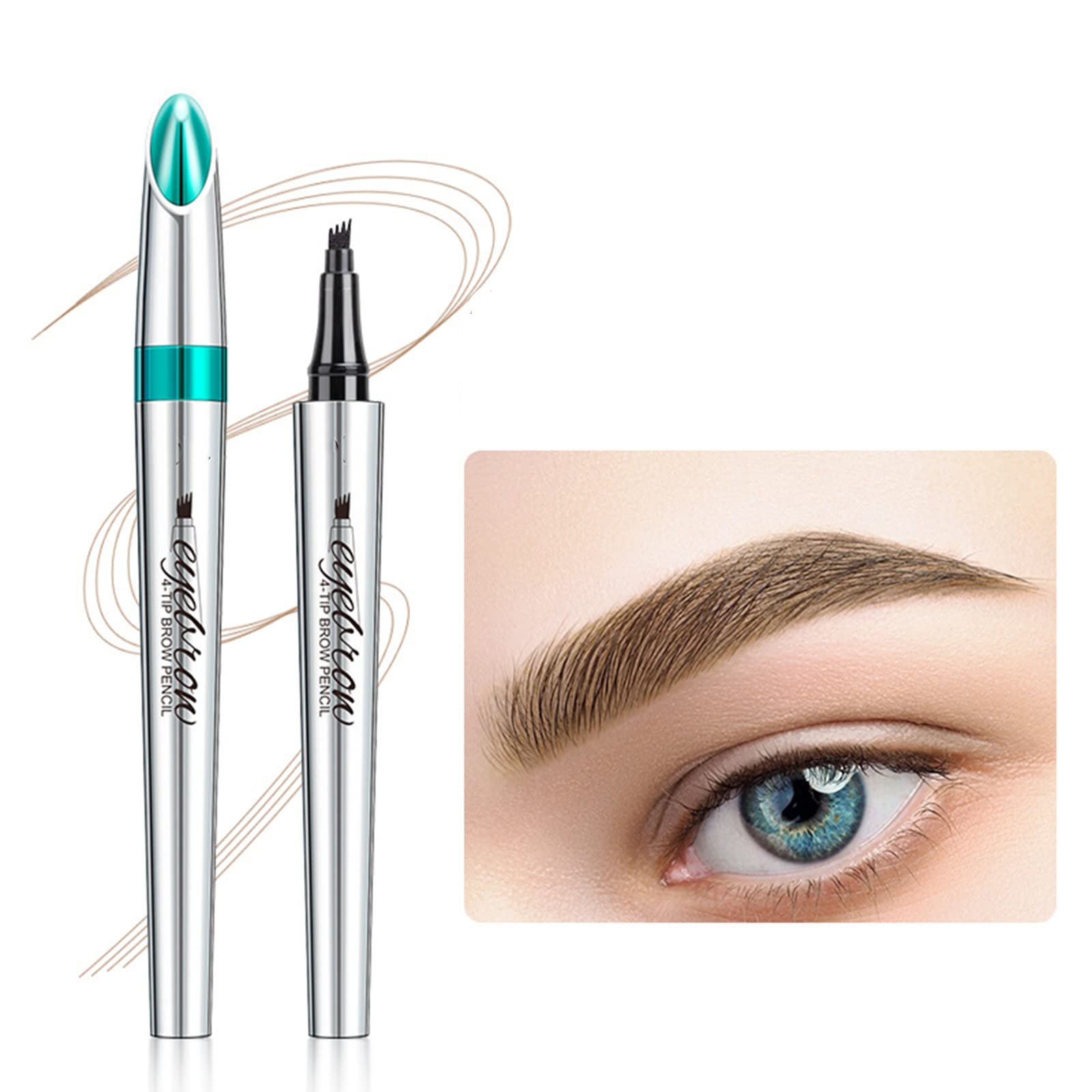 MEITREND Eyebrow Pencil - Waterproof Tattoo Brow Pen With Fork Tip Long-Lasting Brow Tint For Makeup Rapid Natural Brow Beginners