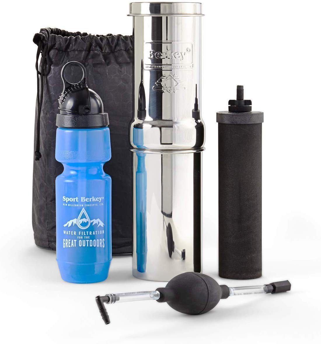 Go Berkey Kit Water Filter +Black Purifier elements Filtration System UK
