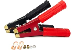 QKUDNGHY Jumper Cable Battery Clamps Crocodile Clamp Pure Copper 100A/800A/1500A Car Battery Charger Clamps Power Replacement Battery Alligator Clips Jumper Cables Clamp (medium 500-800A)