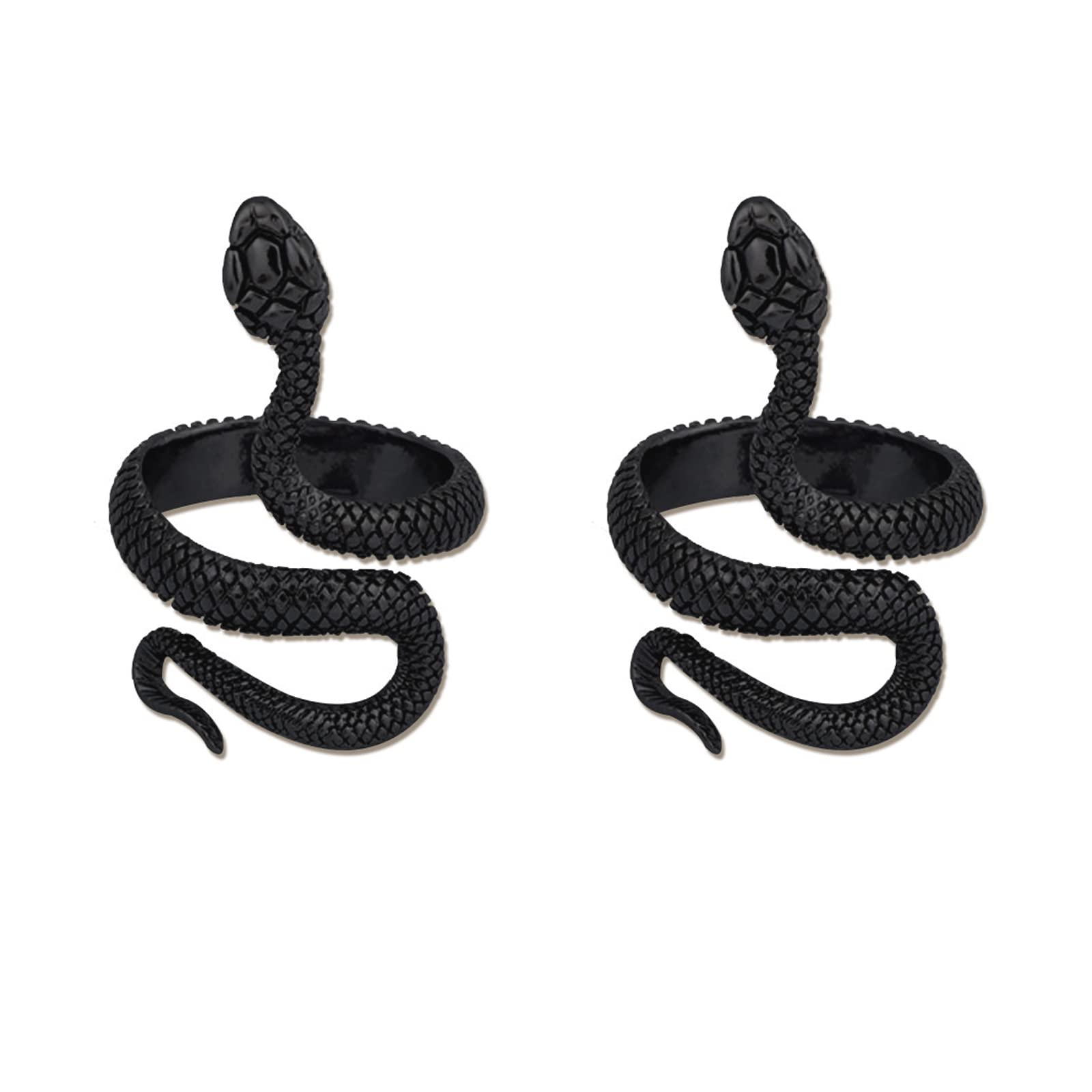 Adjustable Snake Ring - Punk Gothic Cobra Design, Opening Finger Style, Unisex Statement Jewelry For Women & Men - View #4