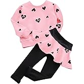 BOMDEALS Adorable Cute Toddler Baby Girls Clothes Set,Long Sleeve T-Shirt +Pants Outfit