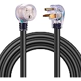 Miady 25ft 50AMP Welder Extension Cord, 8 Gauge Heavy Duty Industrial NEMA 6-50 Welding Machine Cord with Lighted End, ETL Ap