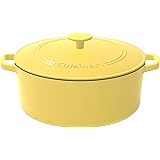 Cuisinart Chef's Classic Enameled Cast Iron 7-Quart Round Covered Casserole, Yellow