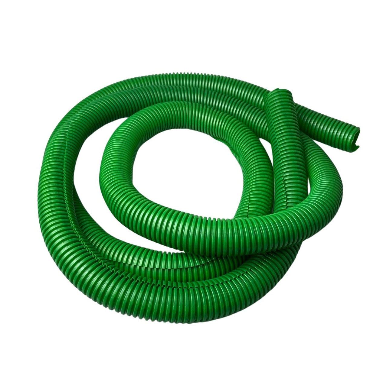 PE Green Corrugated Conduit Flexi Pipe Tube Split 23mm - 2m