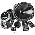 NVX® VSP69KIT2F 6x9 Premium Car Speakers, 900W Max, 300W RMS, 2-Ohm 2-Way Component System w/ 1" Silk Dome Tweeters & Passive X-Overs, Easy to Install in Cars/Trucks/Doors (Pair)