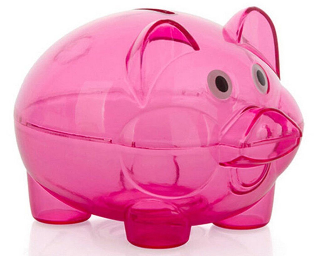 CHIC*MALL Lovely Pig Bank Coin Money Cash Saving Box Openable for Kids