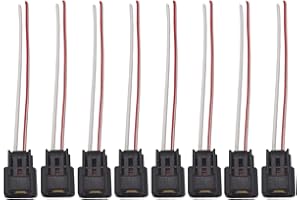OYEAUTO Ignition Coil Female Connector Plug Harness Set of 8 Compatible with Ford Lincoln Mercury
