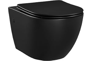 SWISS MADISON St. Tropez Wall-Hung Toilet Bowl Only in Matte Black
