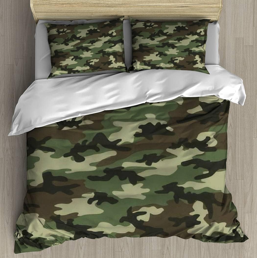 Soft Printed Bedding Set Military camouflage seamless pattern Four