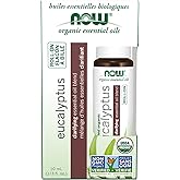 NOW Organic Eucalyptus Essential Oil Roll-On, 10mL